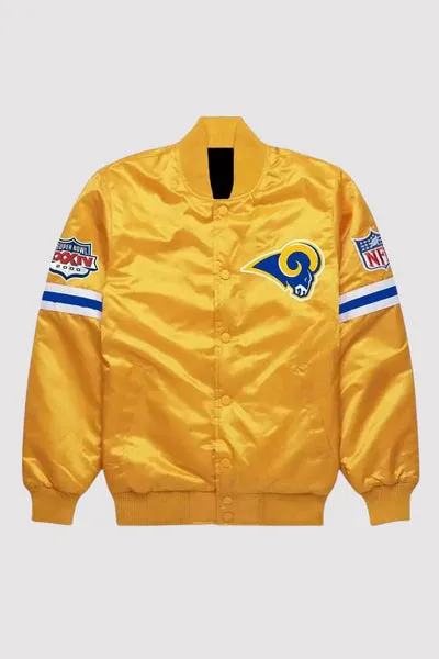 NFL LA Rams Satin Jacket For Men and Women