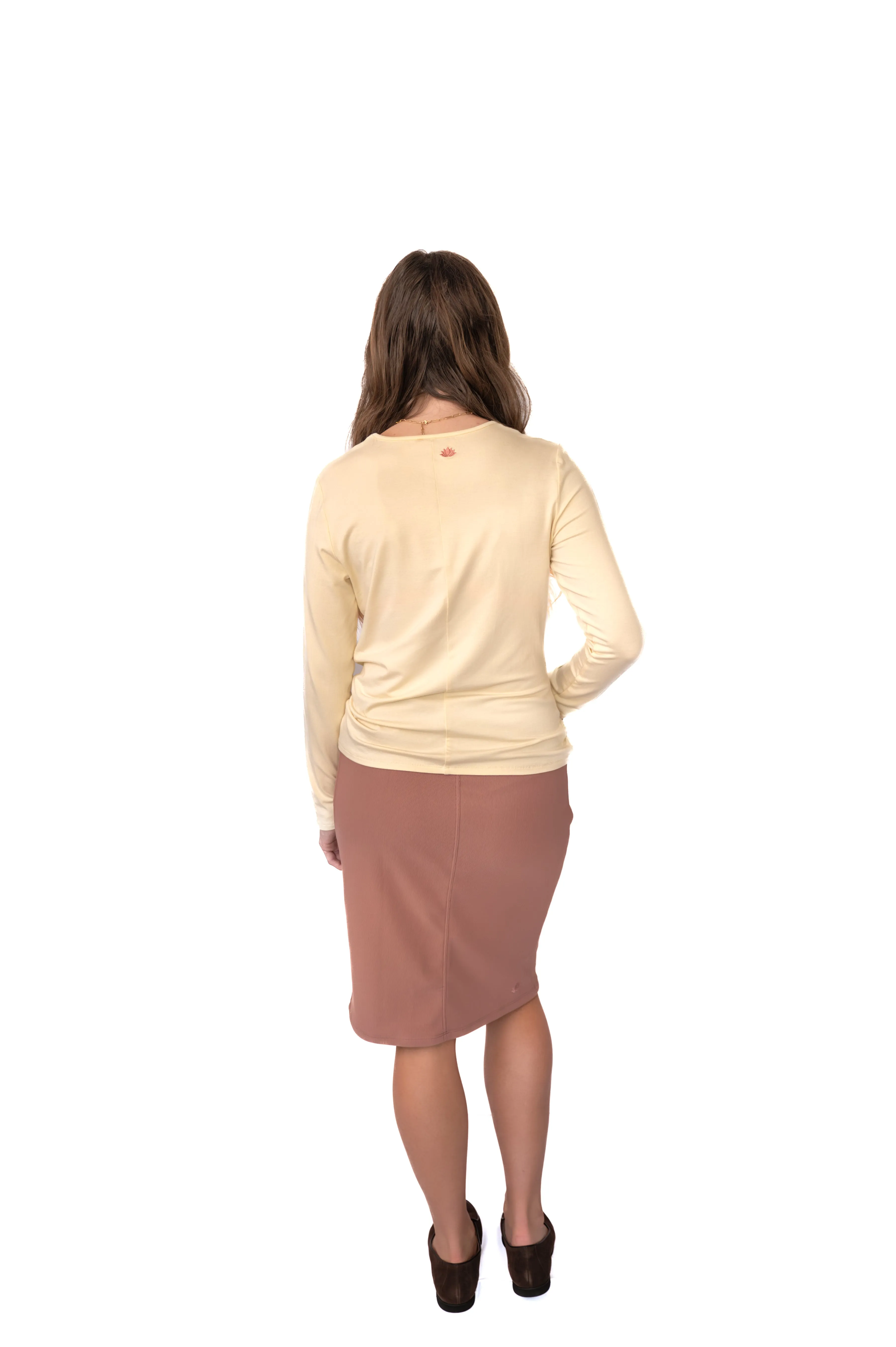 Perfect Fit Pencil Skirt 22" - Burlwood (final-sale)