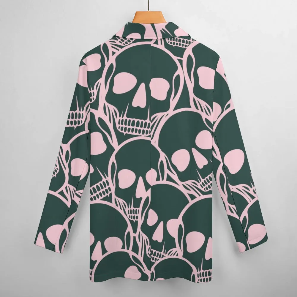 Pink Skulls Casual Suit Jacket