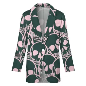 Pink Skulls Casual Suit Jacket