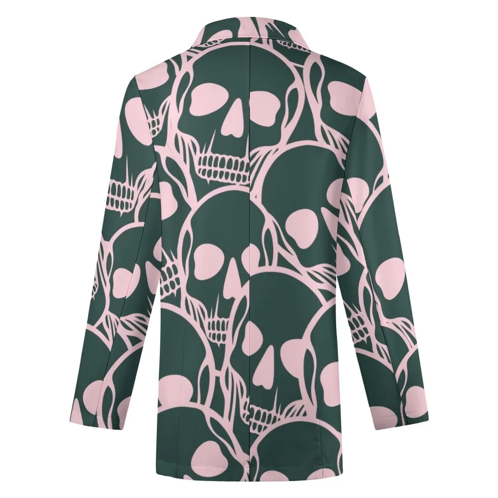 Pink Skulls Casual Suit Jacket