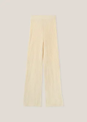 Pointelle Rib-knit Pants