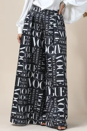 Print Wide Leg Palazzo Pant (Pick Style)