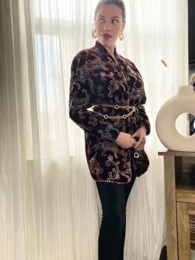 Red Velvet with Gold Design Jacket