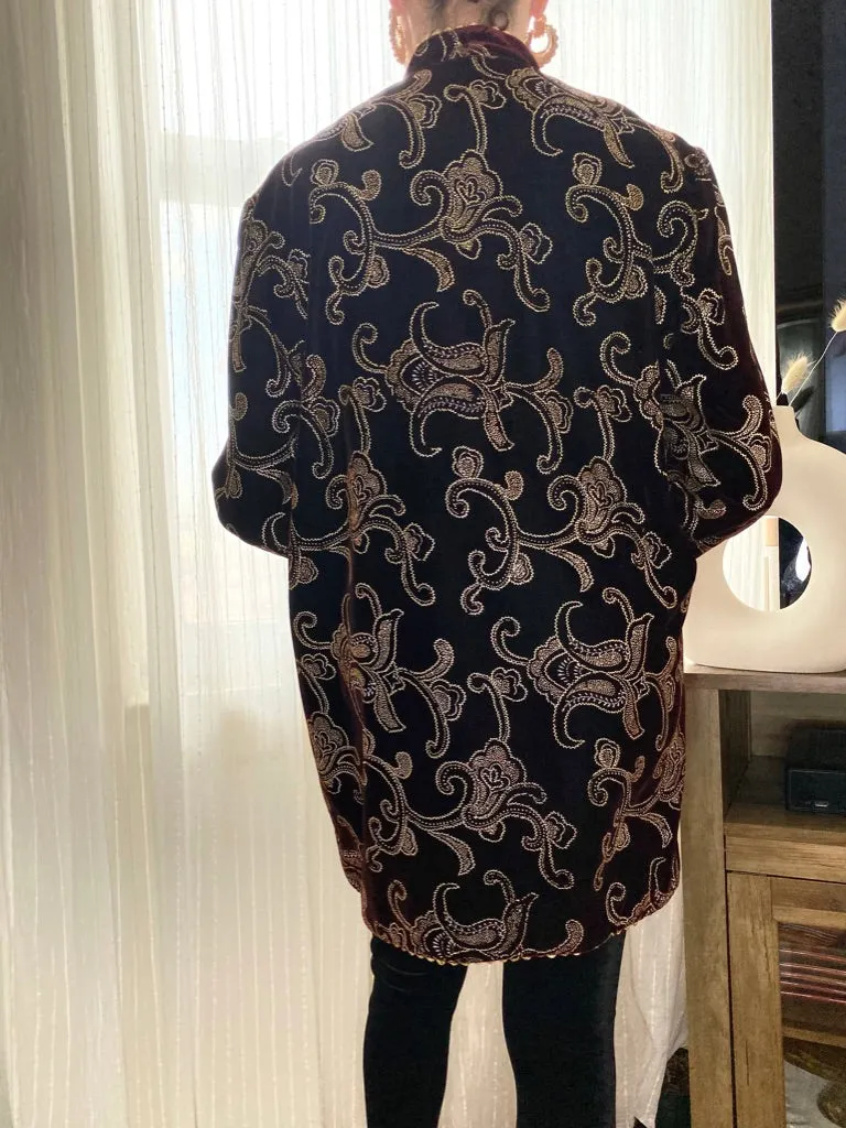 Red Velvet with Gold Design Jacket