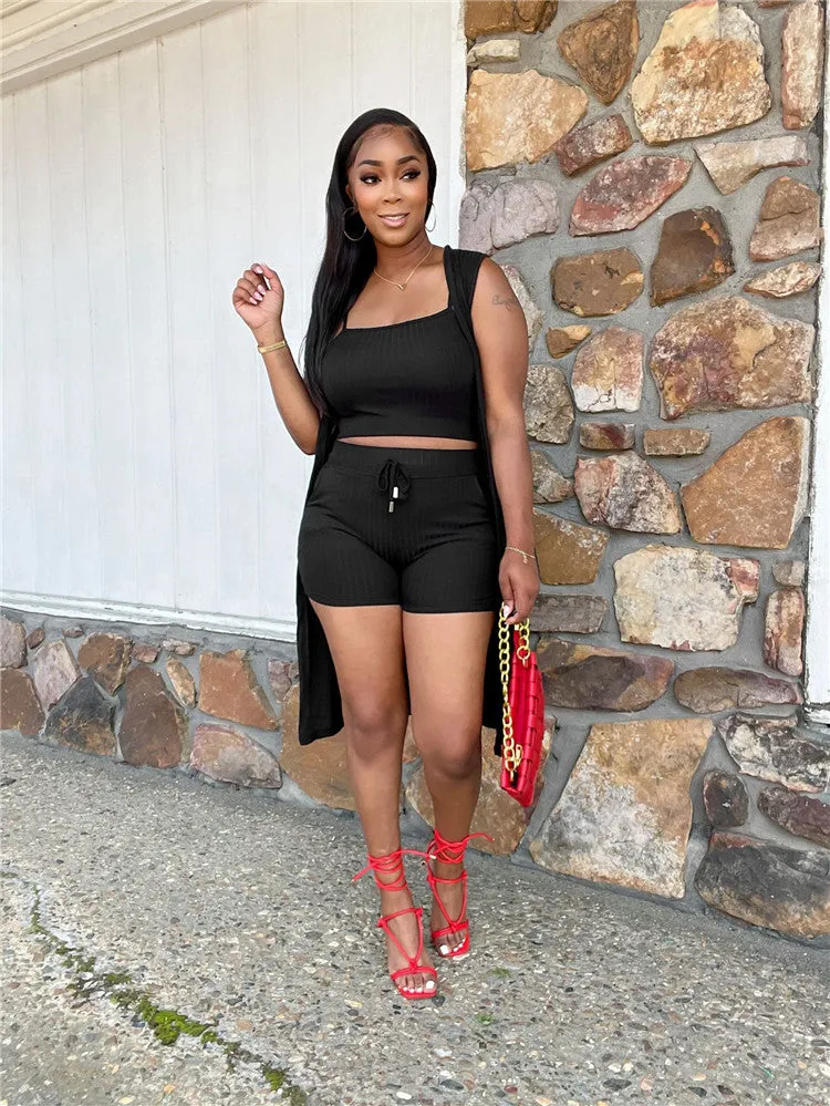 Ribbed Casual 3 Piece for Ladies