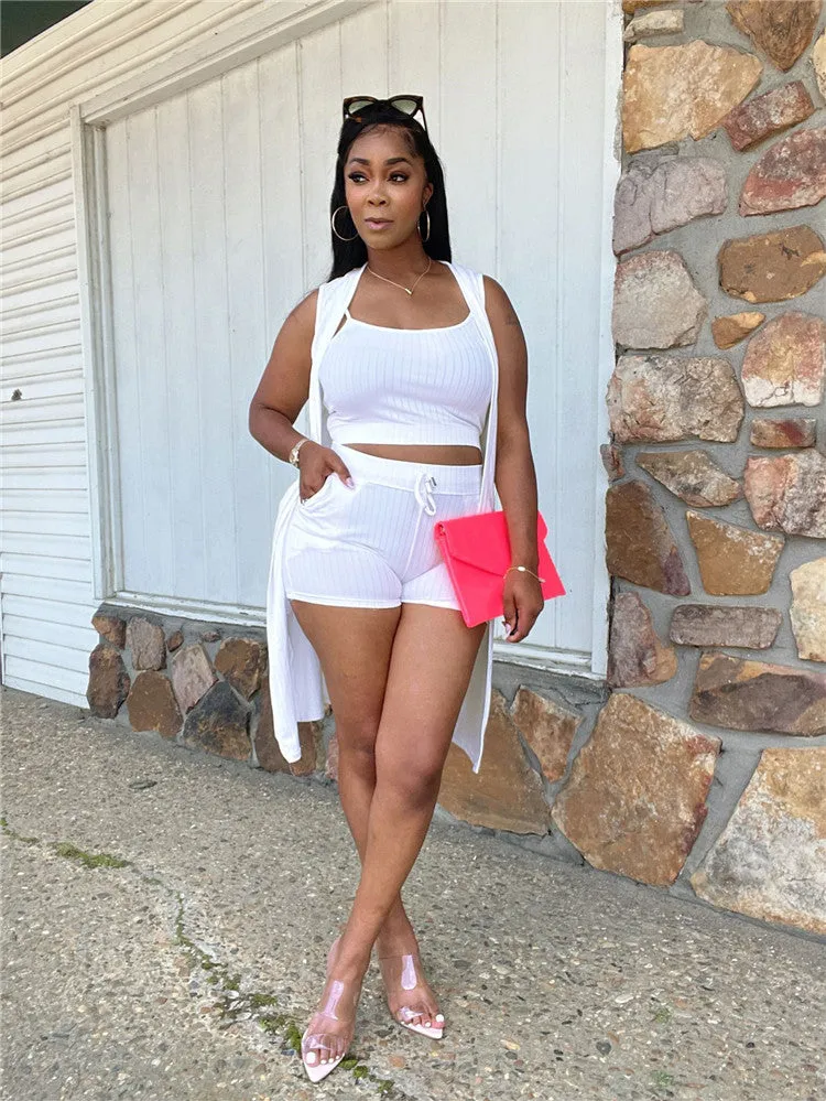 Ribbed Casual 3 Piece for Ladies