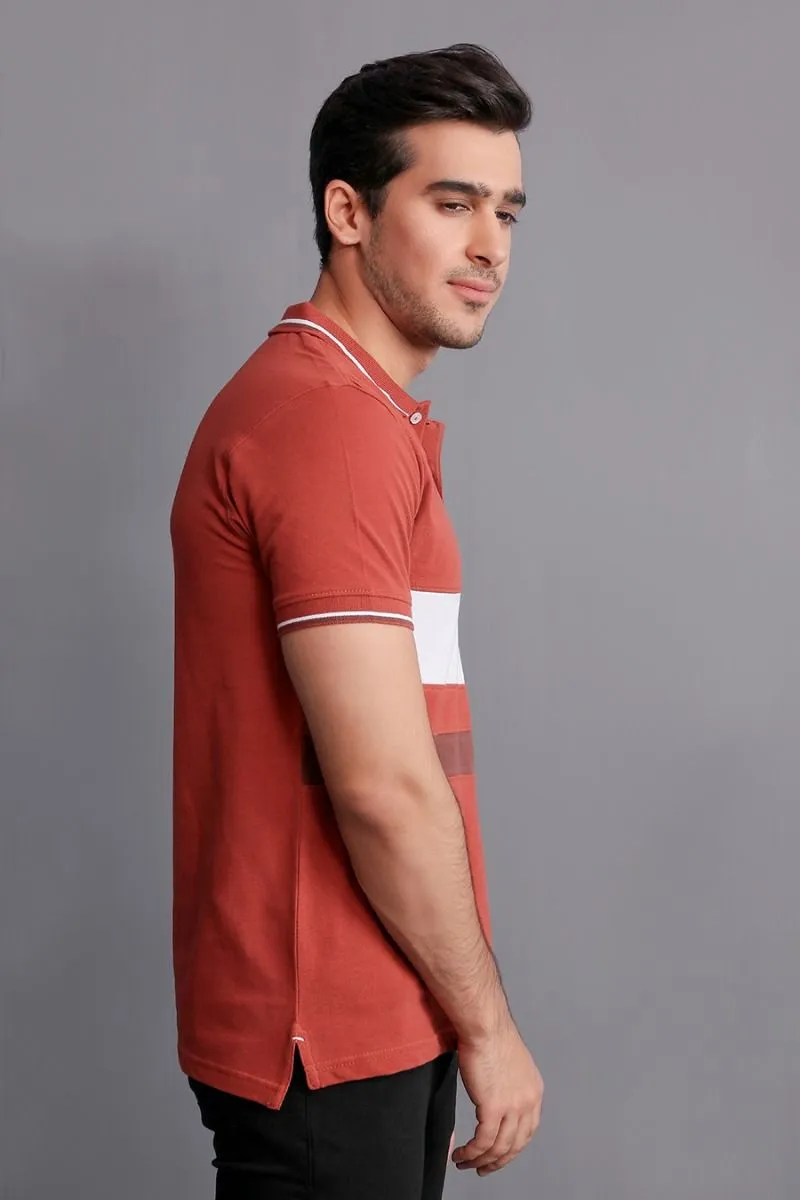 RUST NAUTICAL POLO