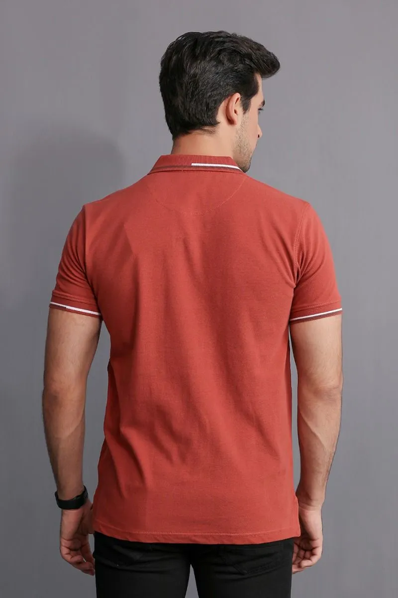RUST NAUTICAL POLO