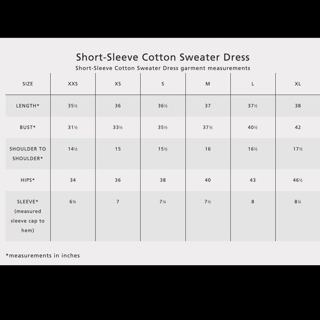 Short-Sleeve Cotton Sweater Dress - Pendleton - DRPD1