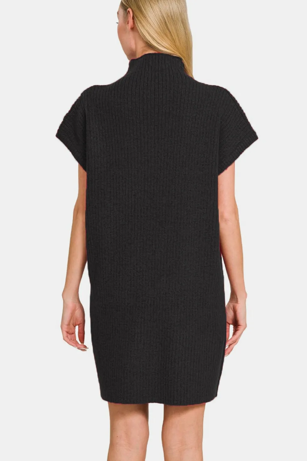 Short Sleeve Sweater Mini Dress