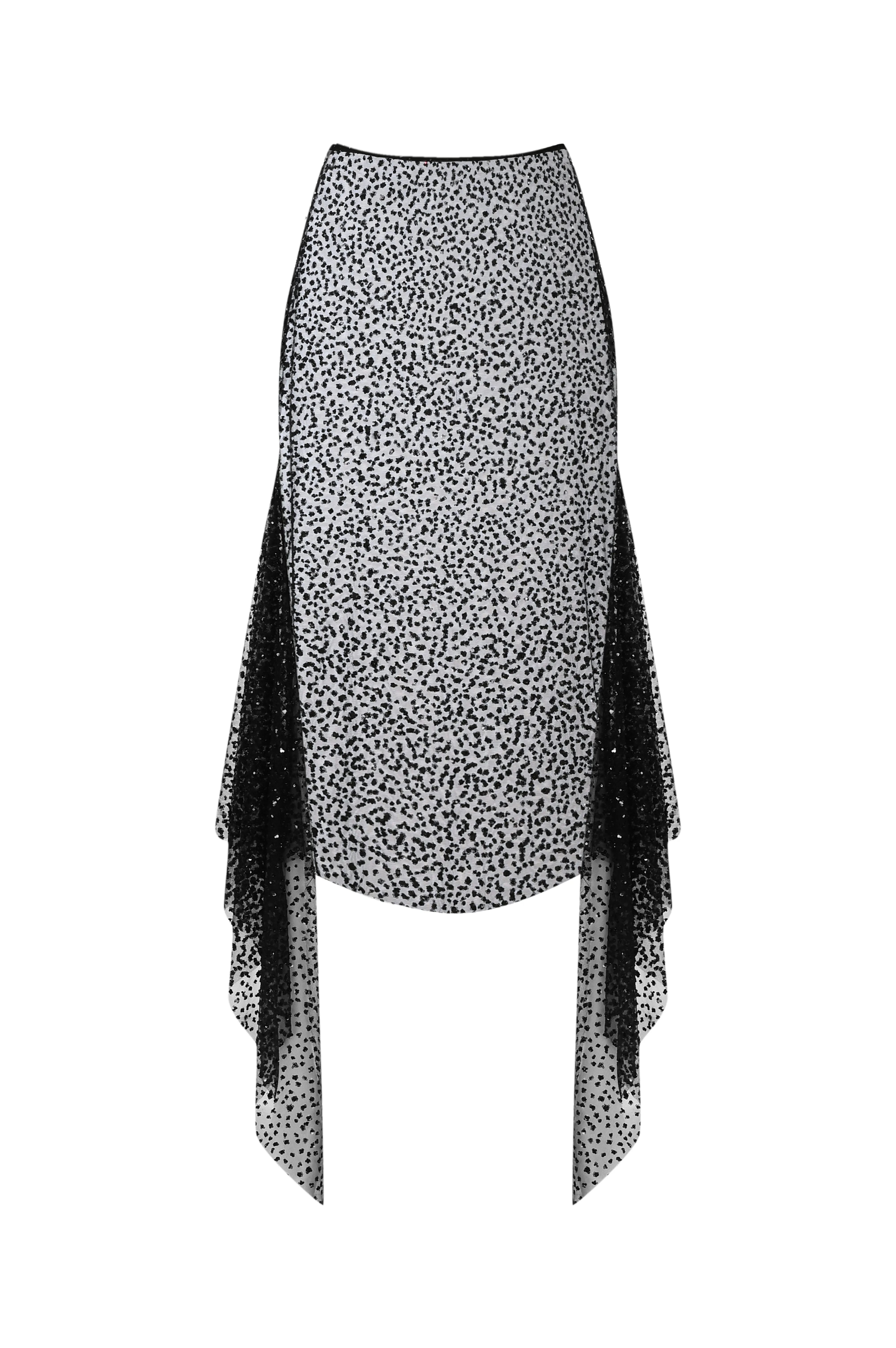 Smokin Hot Embellished Midi Black Skirt