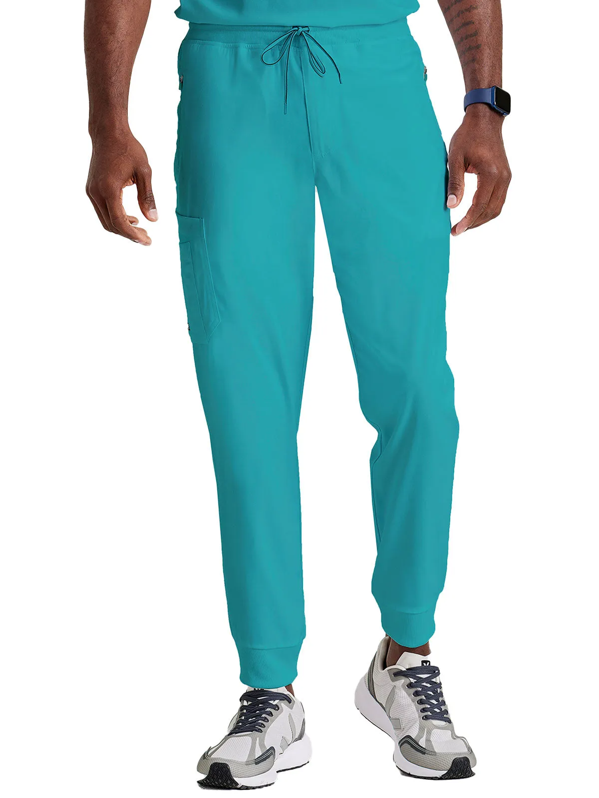 Spandex Stretch - Men’s Zip-Fly Jogger Scrub Pant