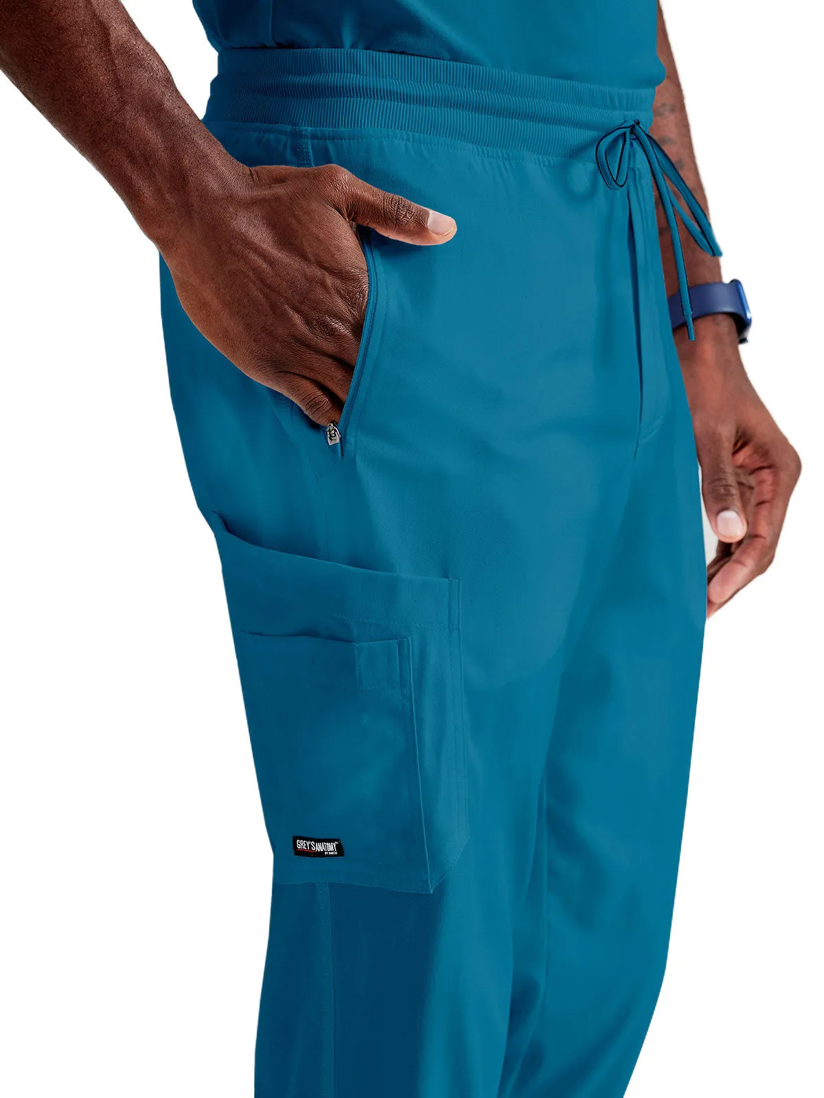Spandex Stretch - Men’s Zip-Fly Jogger Scrub Pant
