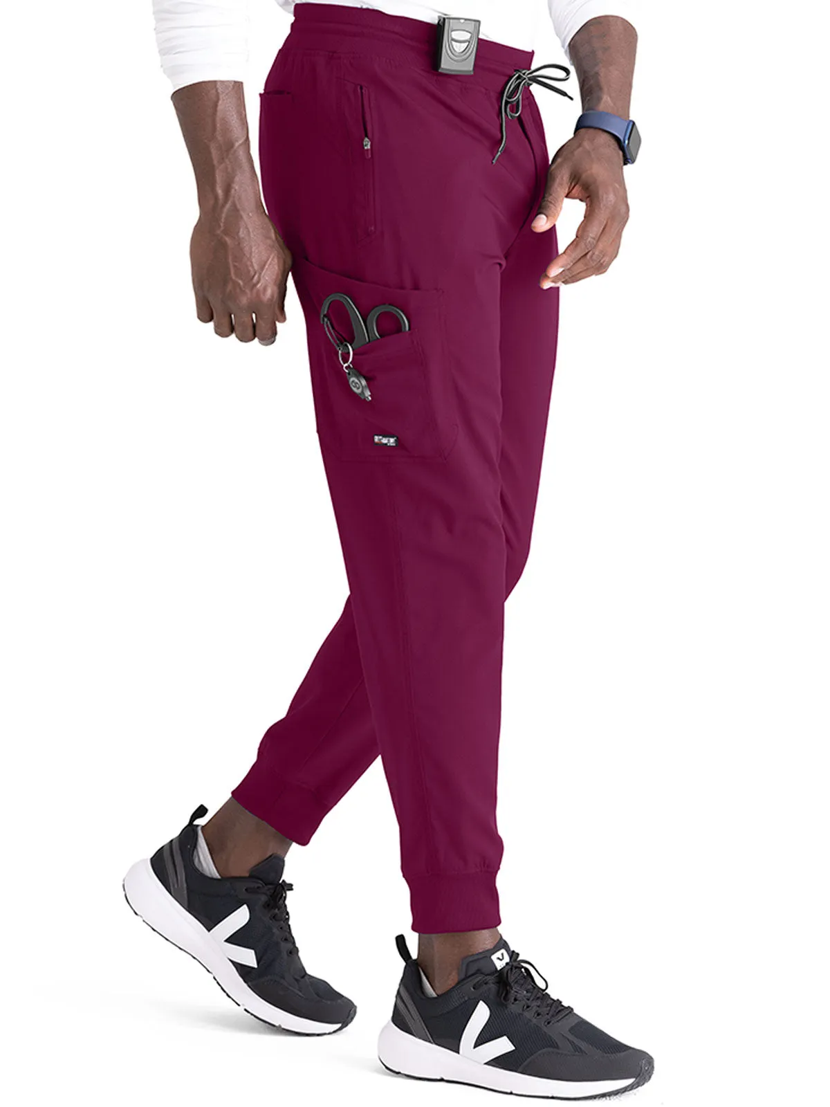 Spandex Stretch - Men’s Zip-Fly Jogger Scrub Pant