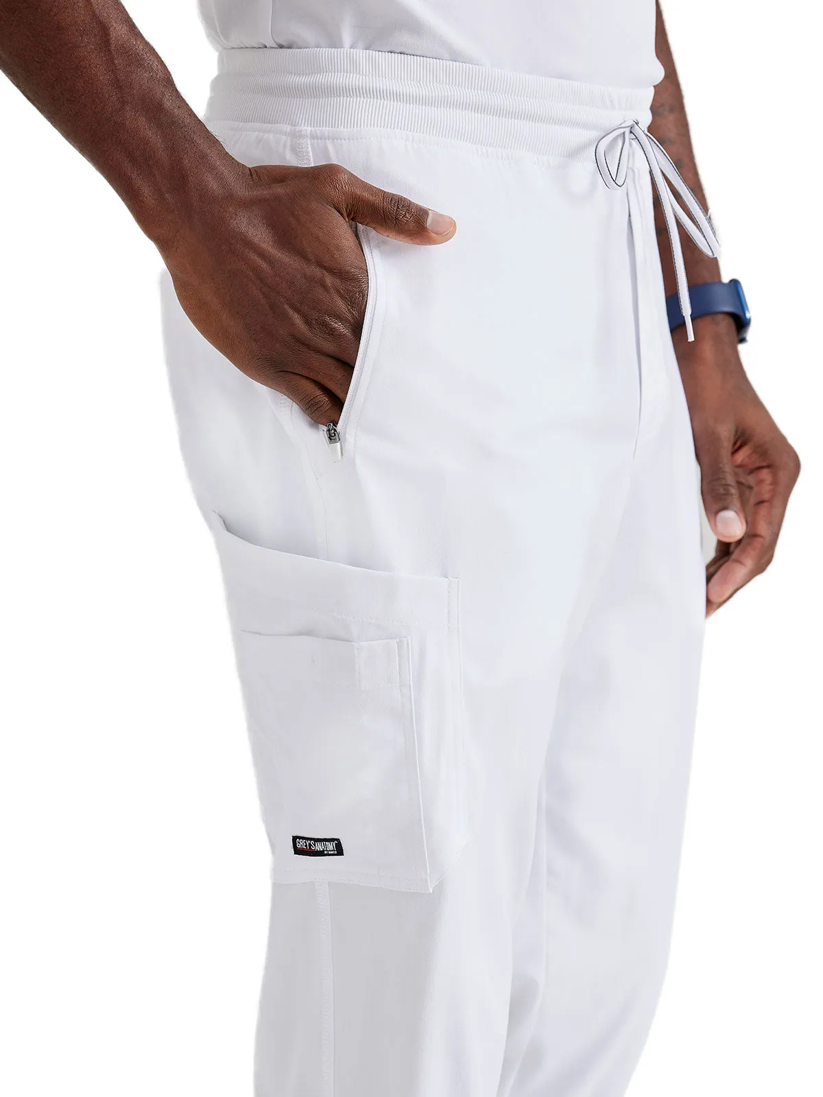 Spandex Stretch - Men’s Zip-Fly Jogger Scrub Pant