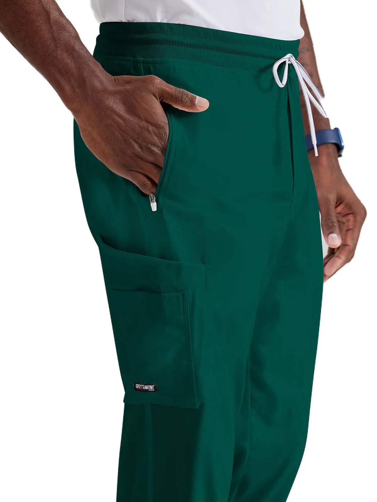Spandex Stretch - Men’s Zip-Fly Jogger Scrub Pant