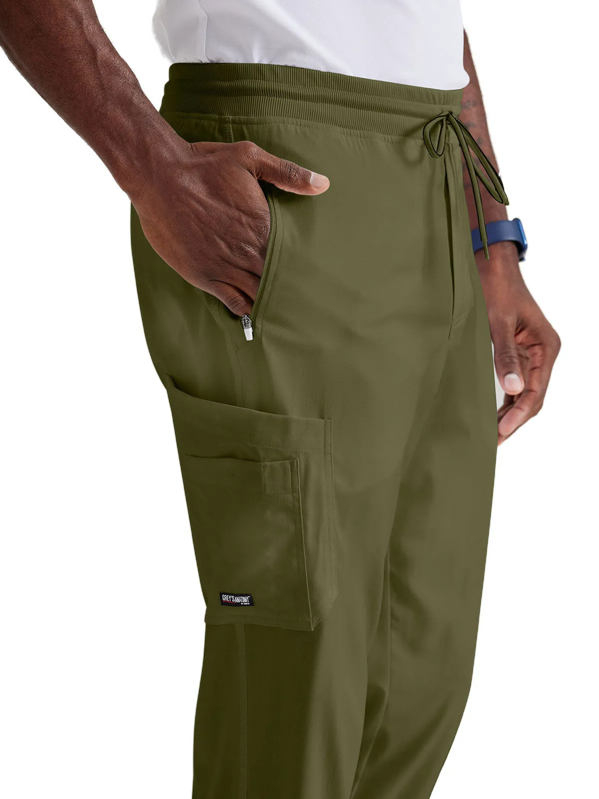 Spandex Stretch - Men’s Zip-Fly Jogger Scrub Pant