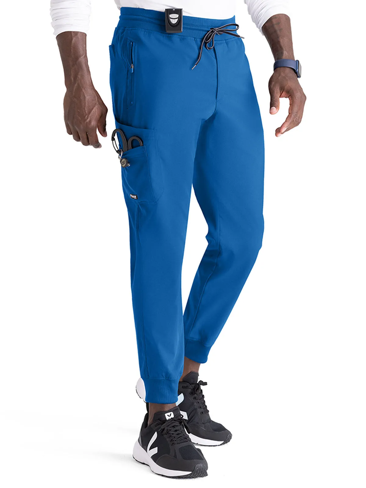 Spandex Stretch - Men’s Zip-Fly Jogger Scrub Pant