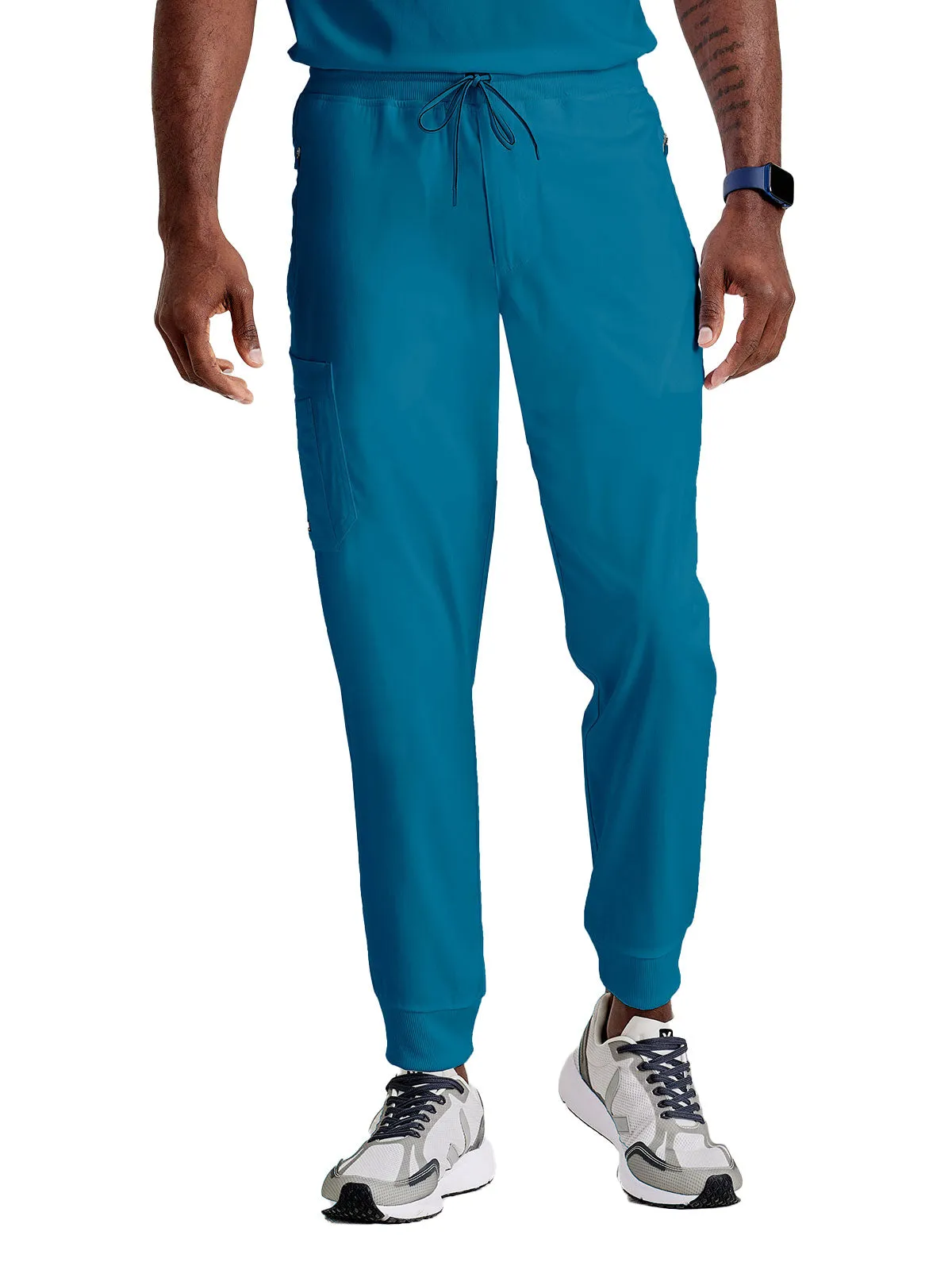 Spandex Stretch - Men’s Zip-Fly Jogger Scrub Pant