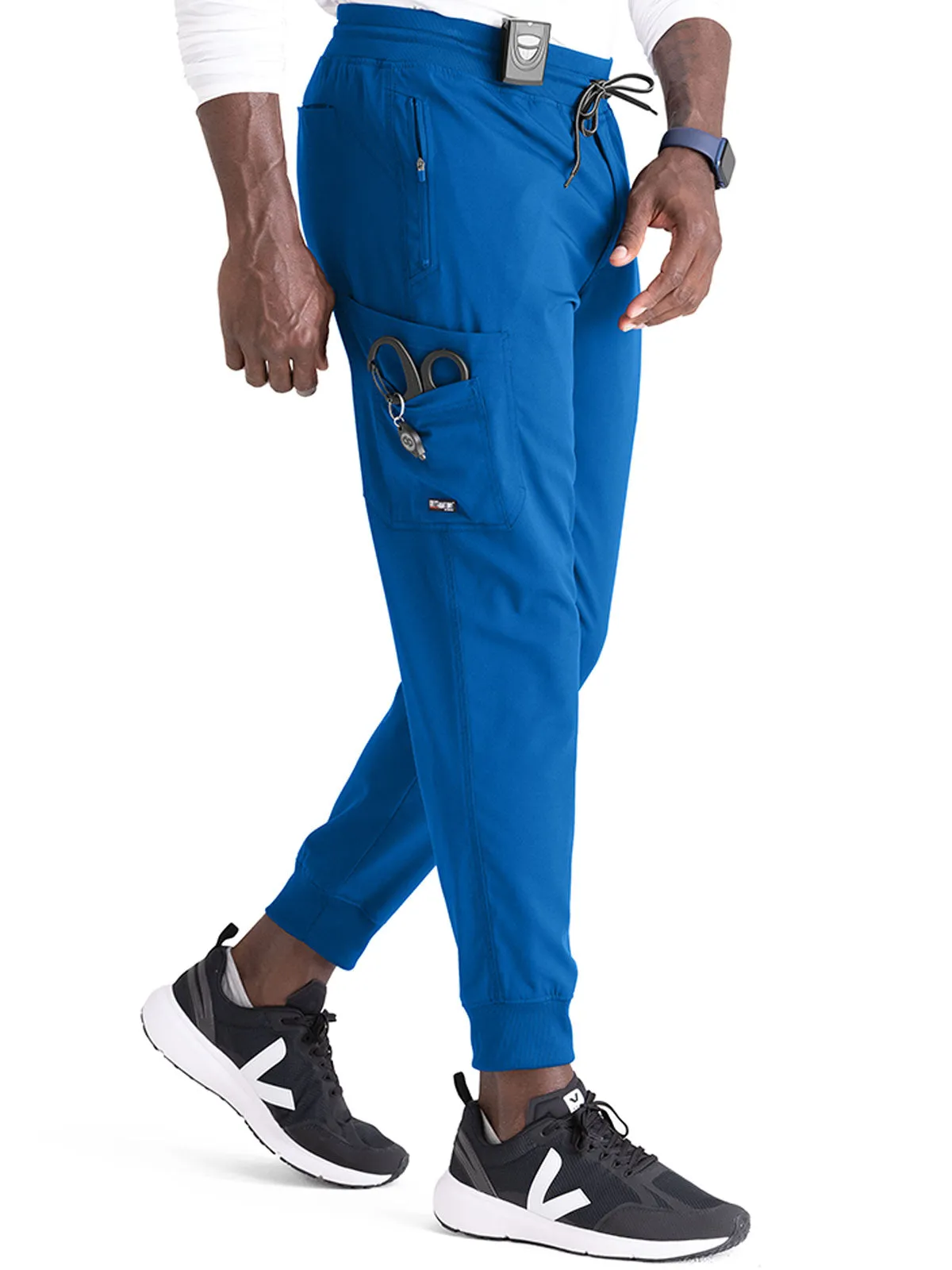 Spandex Stretch - Men’s Zip-Fly Jogger Scrub Pant