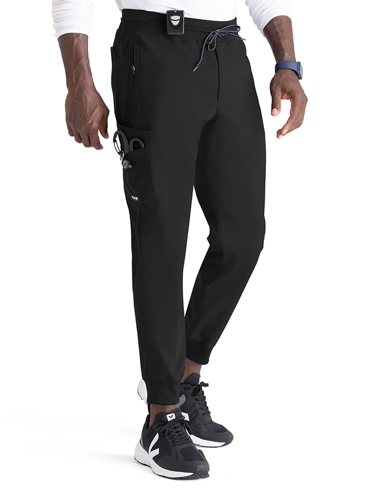 Spandex Stretch - Men’s Zip-Fly Jogger Scrub Pant