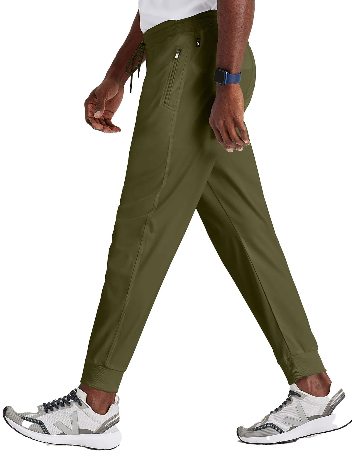 Spandex Stretch - Men’s Zip-Fly Jogger Scrub Pant