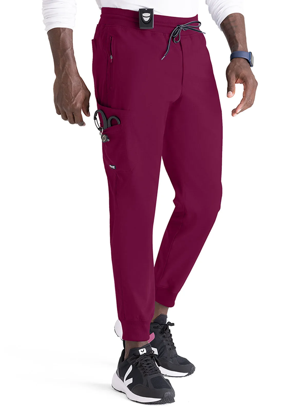 Spandex Stretch - Men’s Zip-Fly Jogger Scrub Pant