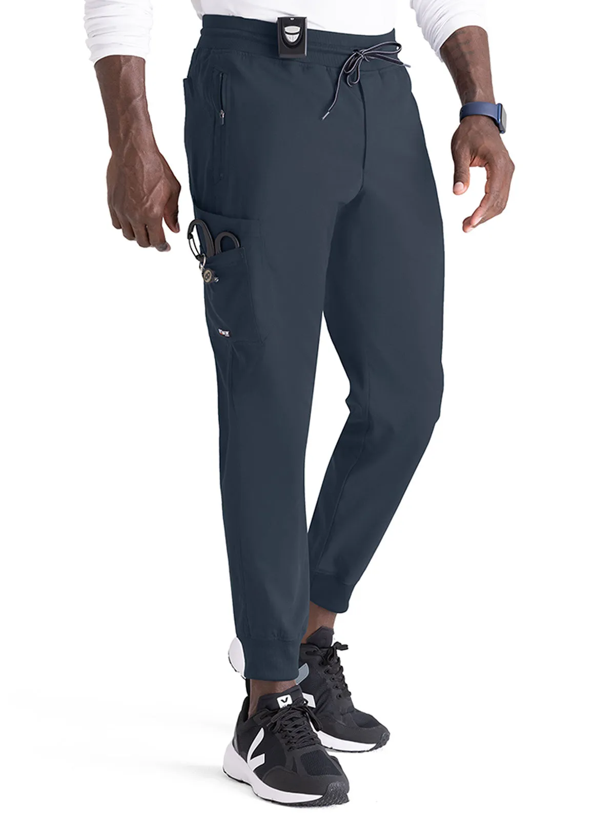 Spandex Stretch - Men’s Zip-Fly Jogger Scrub Pant