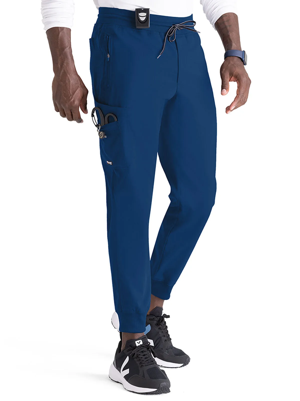 Spandex Stretch - Men’s Zip-Fly Jogger Scrub Pant