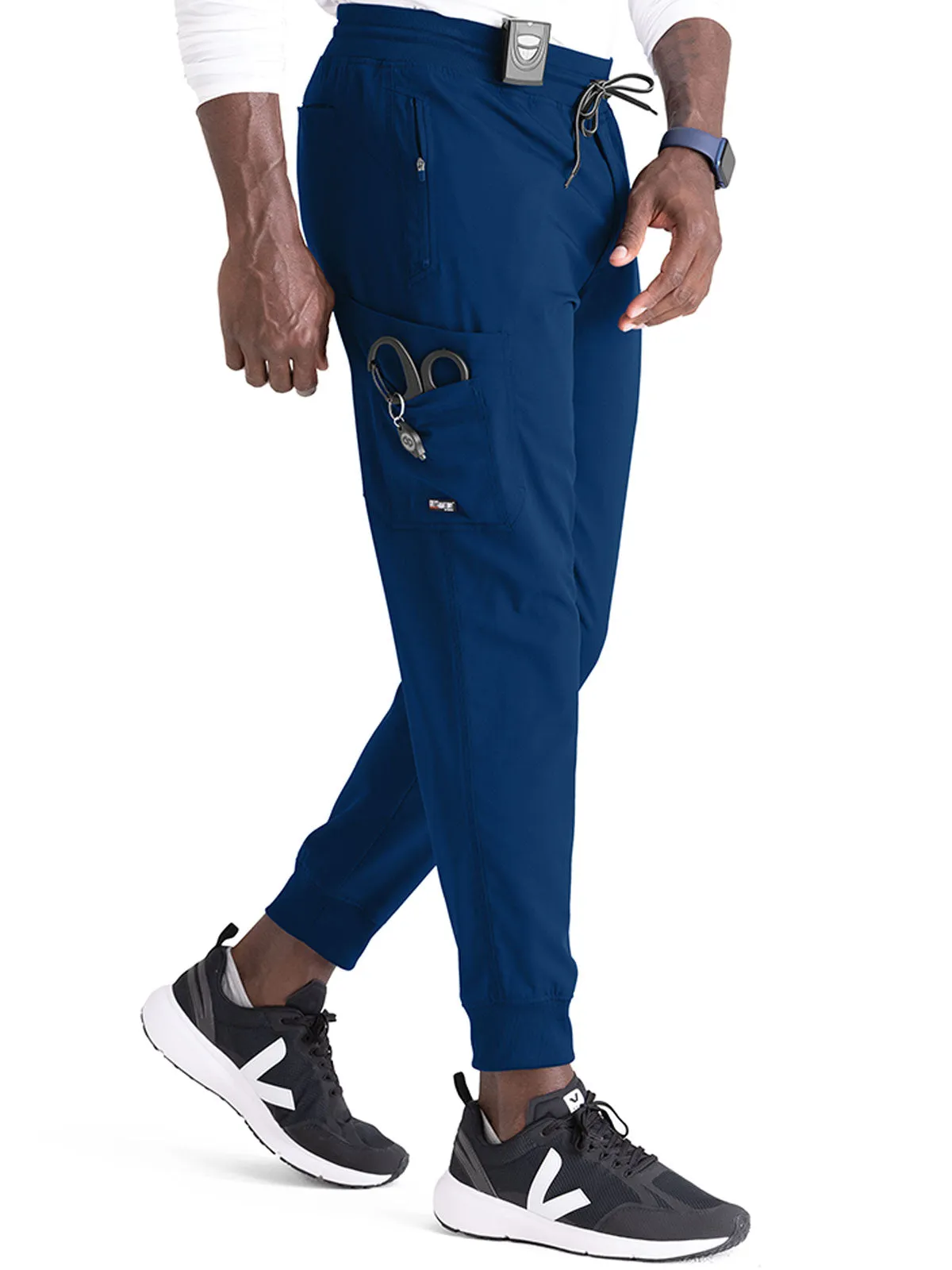 Spandex Stretch - Men’s Zip-Fly Jogger Scrub Pant