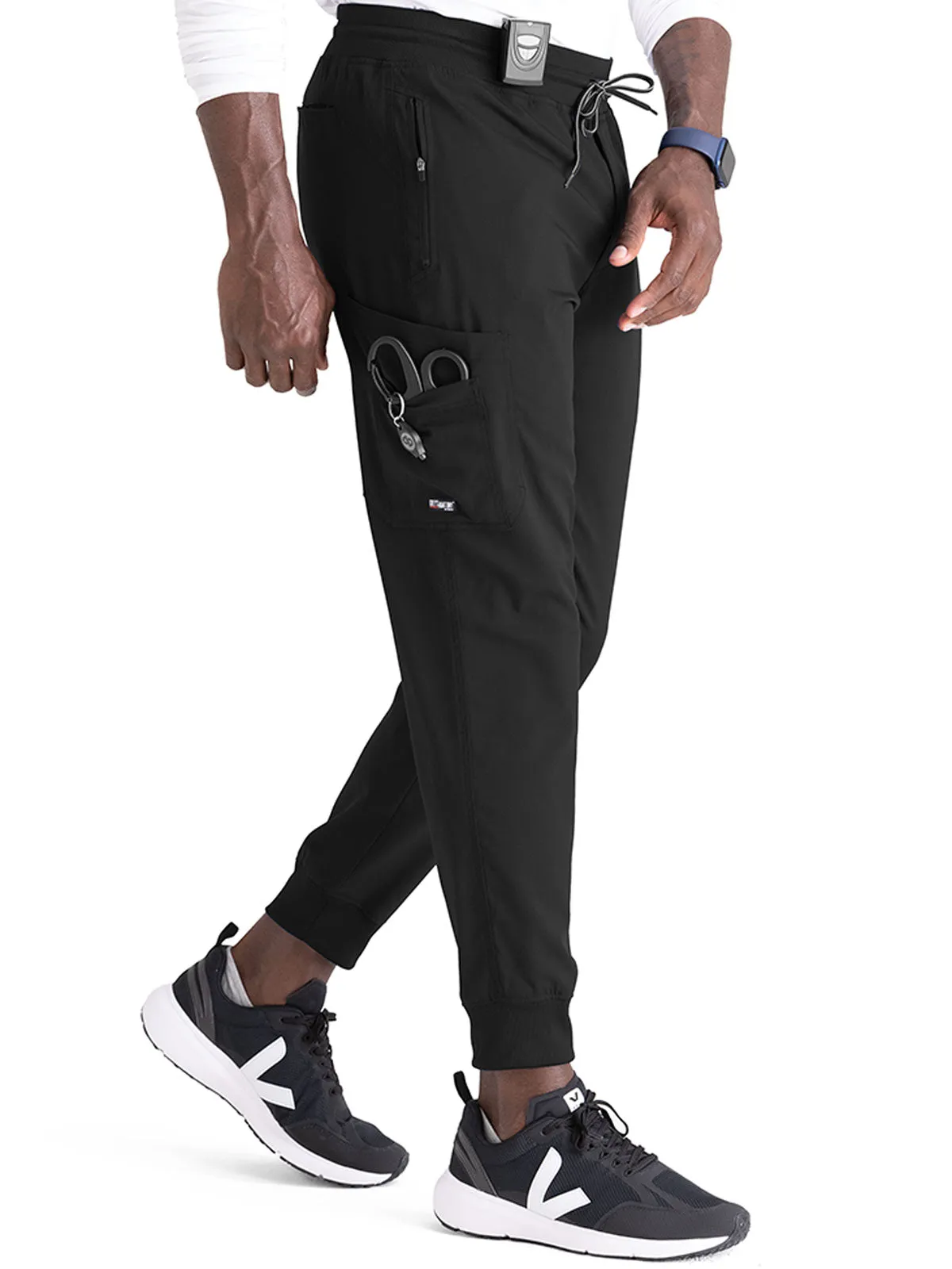 Spandex Stretch - Men’s Zip-Fly Jogger Scrub Pant