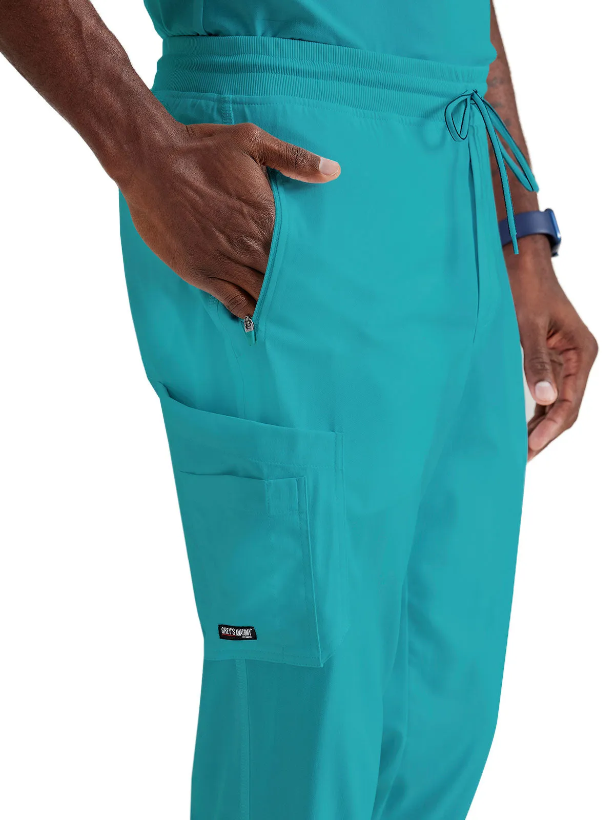 Spandex Stretch - Men’s Zip-Fly Jogger Scrub Pant