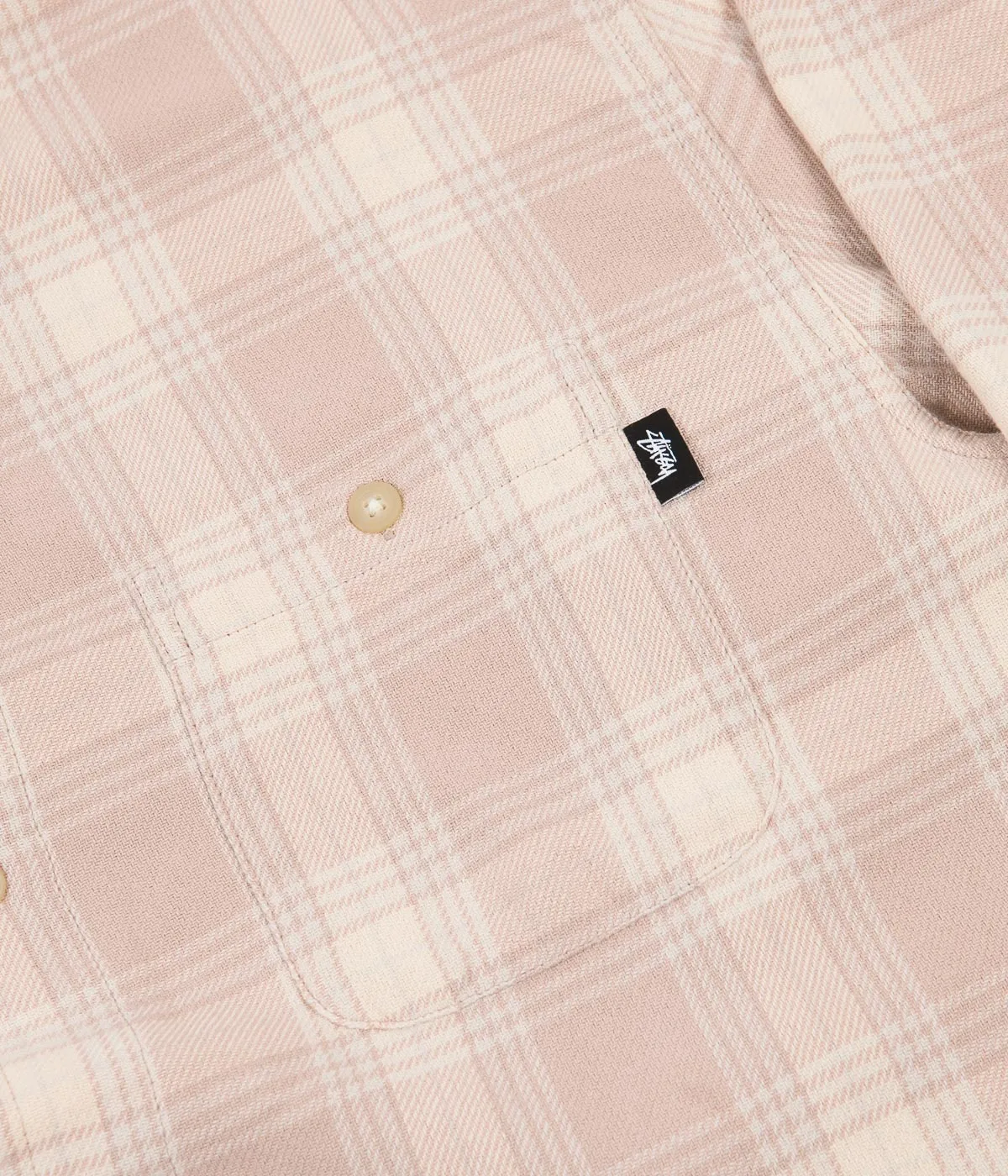 Stussy Beach Plaid Shirt - Dusty Rose