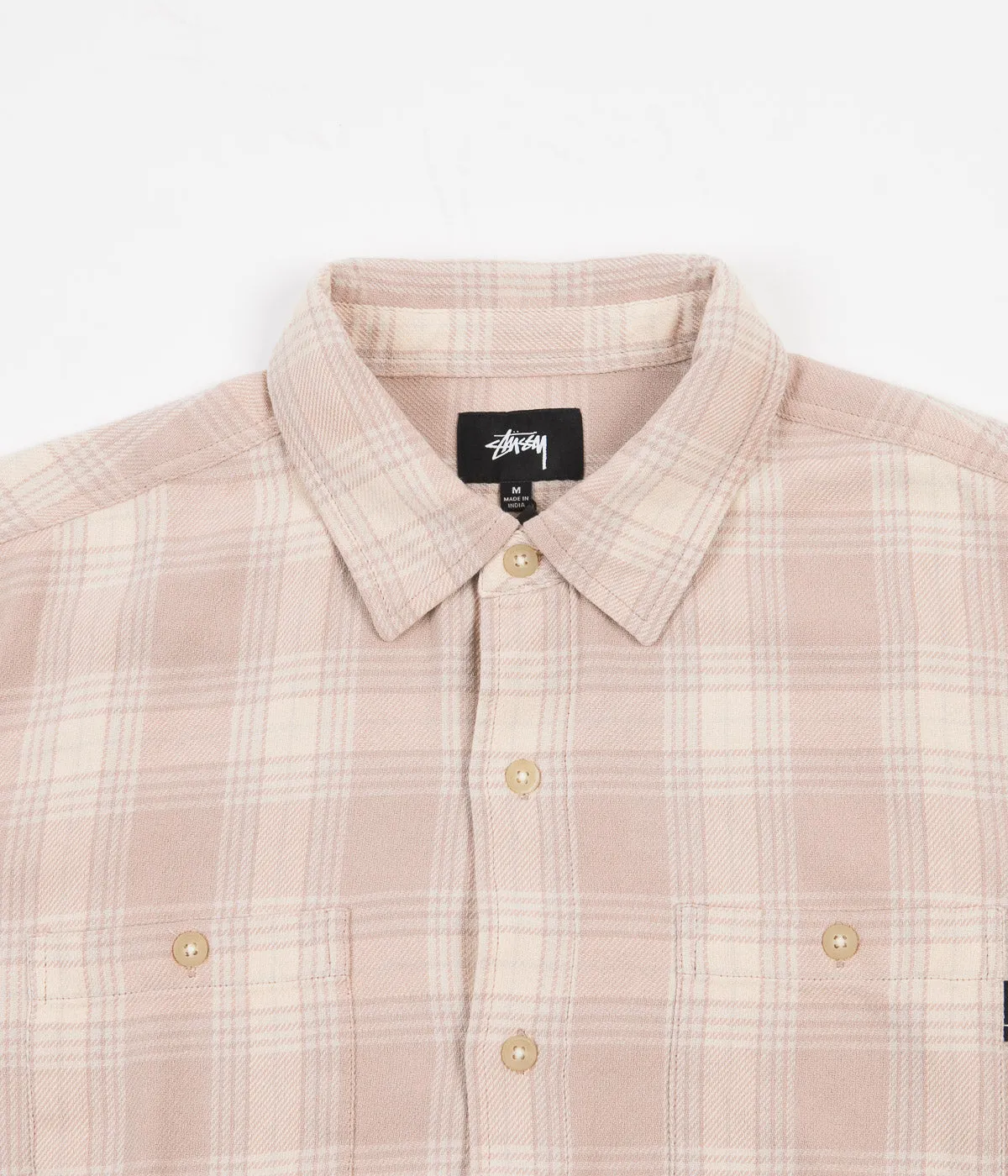 Stussy Beach Plaid Shirt - Dusty Rose
