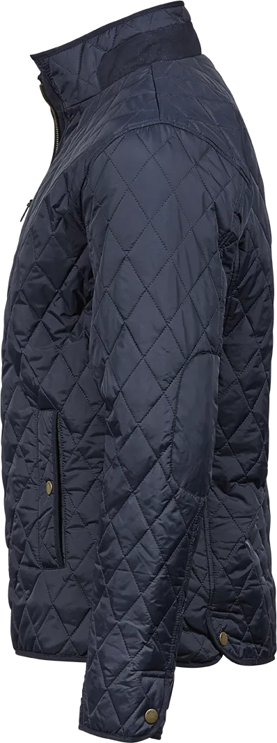 Tee Jays Richmond Men's Quilted Jacket | Showerproof | Tailored Fit | Navy | S-4XL