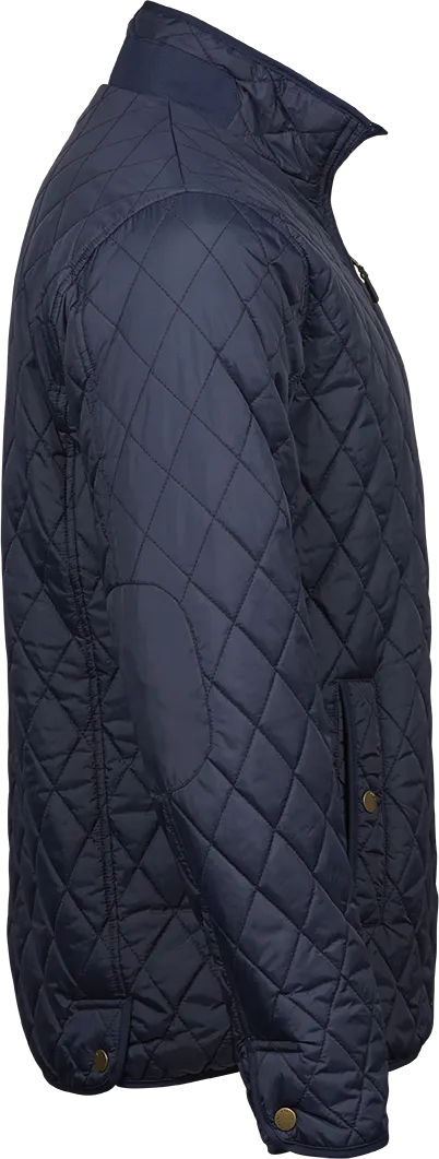 Tee Jays Richmond Men's Quilted Jacket | Showerproof | Tailored Fit | Navy | S-4XL