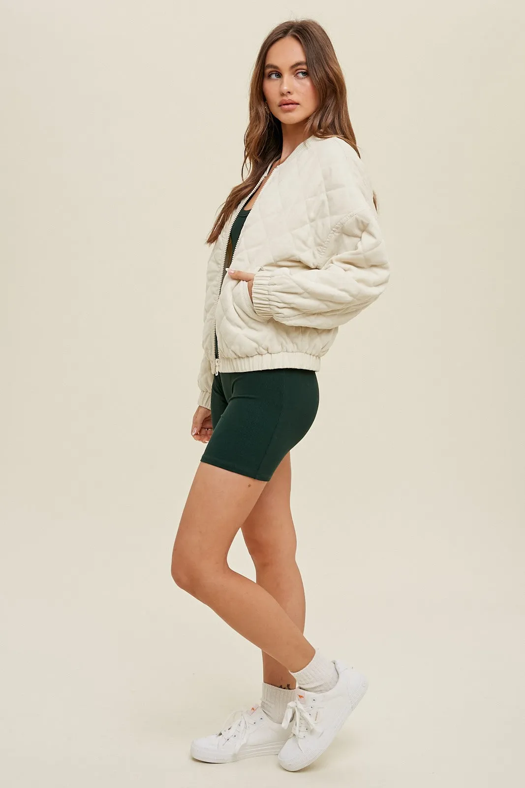The Else Quilted Bomber Jacket