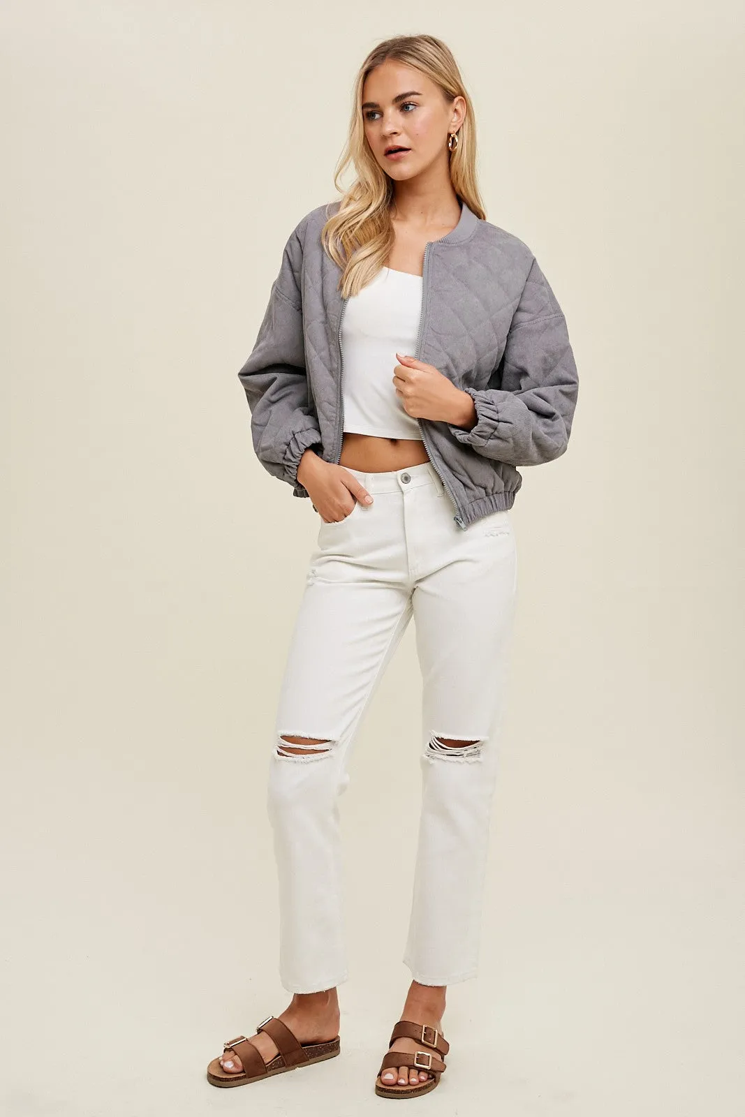 The Else Quilted Bomber Jacket
