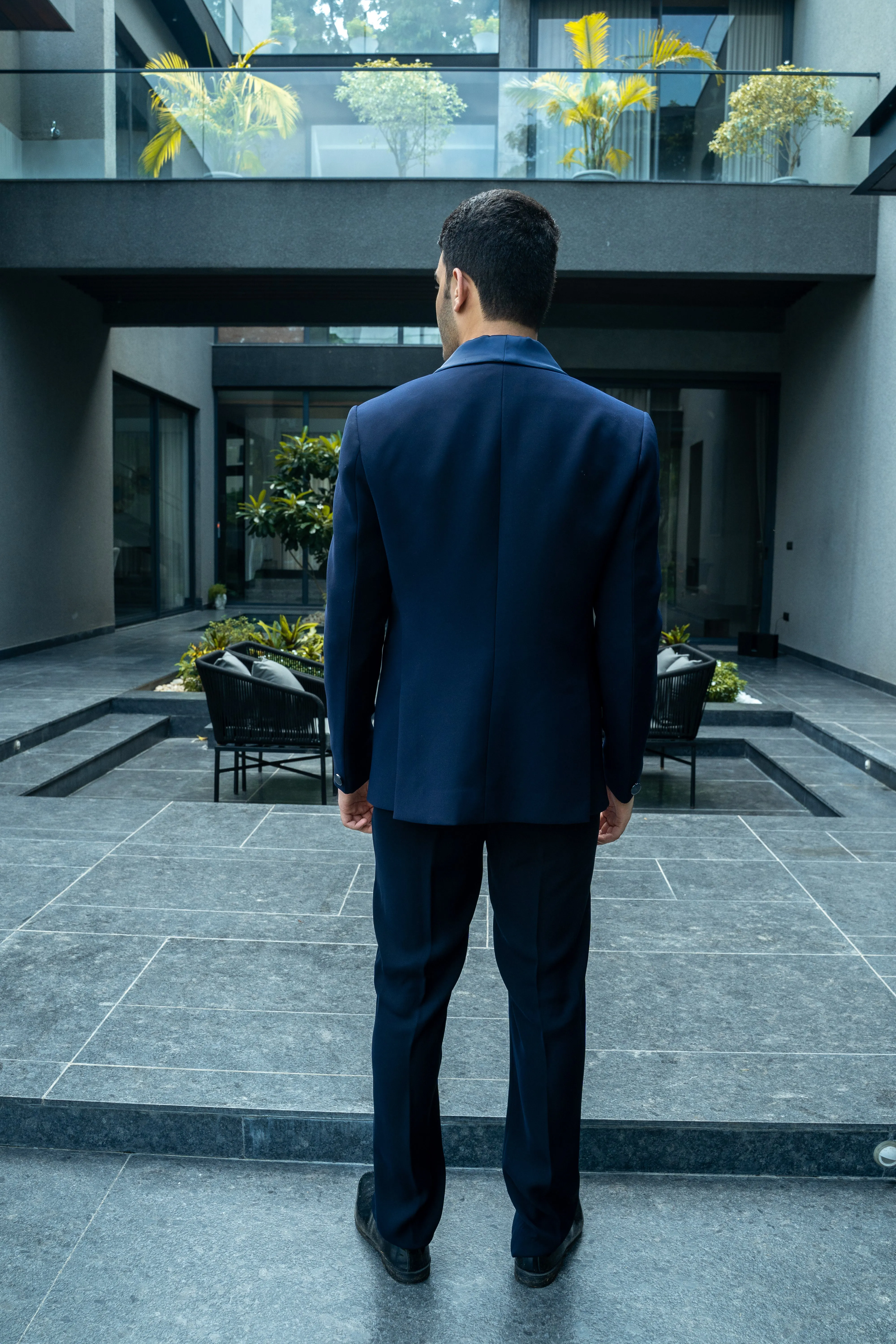 This BLUE Italian silk Tuxedo