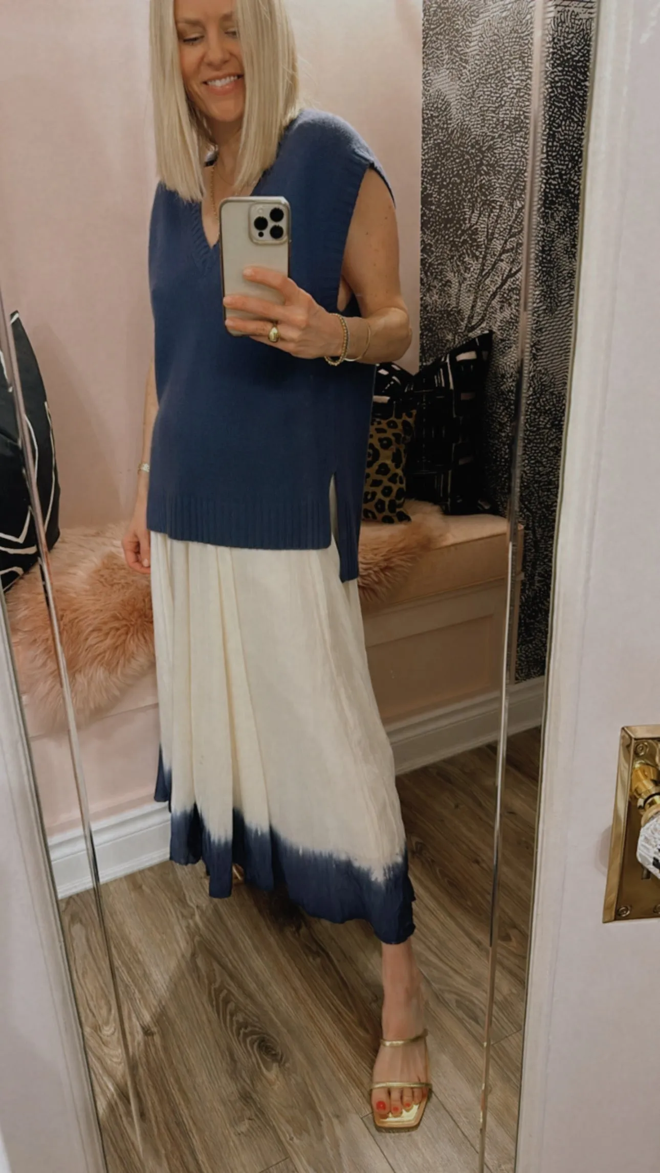 Tie Dye Silk Skirt