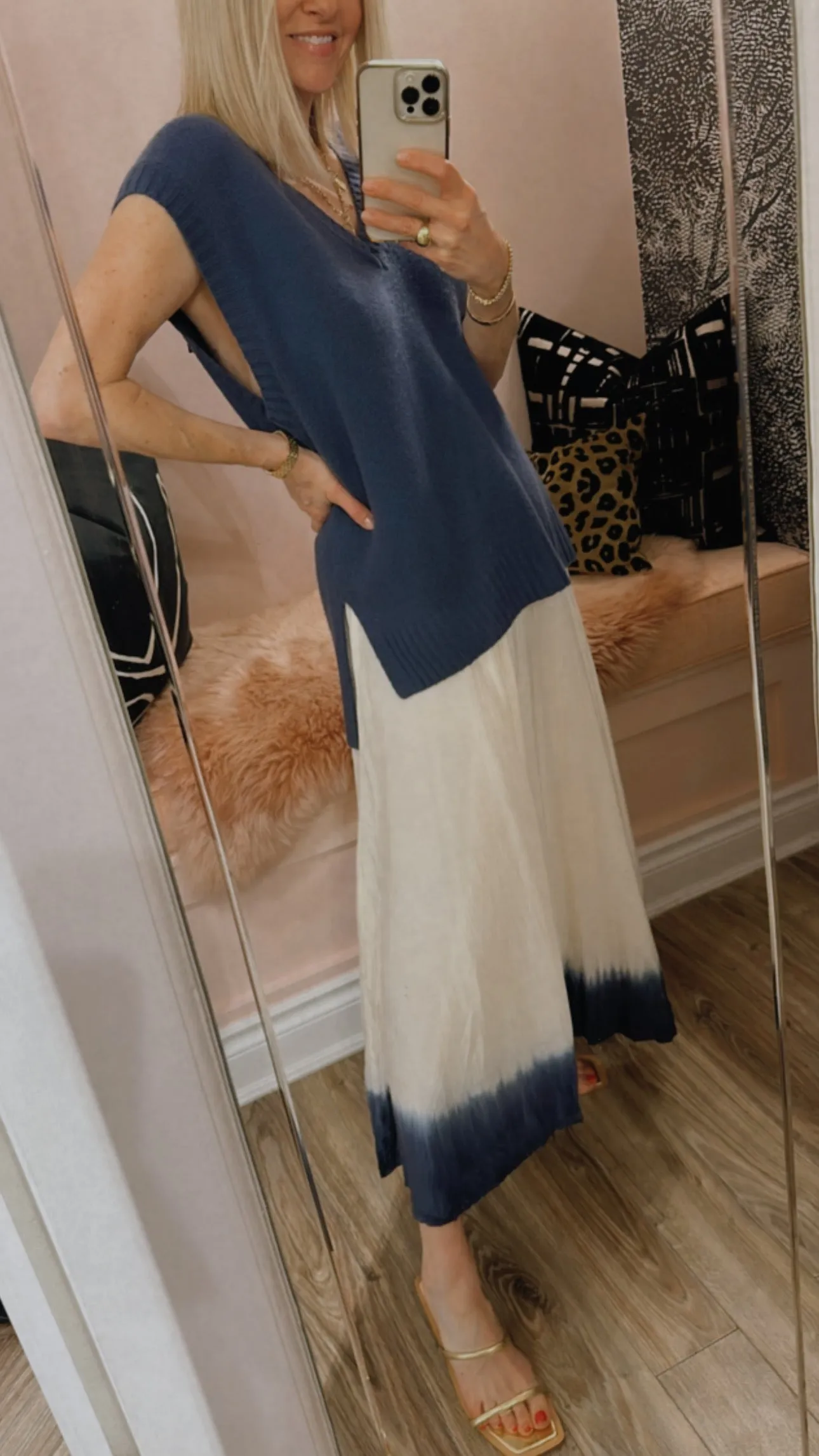 Tie Dye Silk Skirt