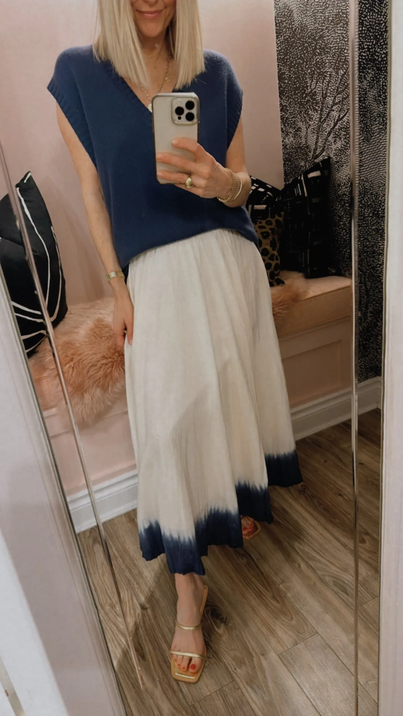 Tie Dye Silk Skirt