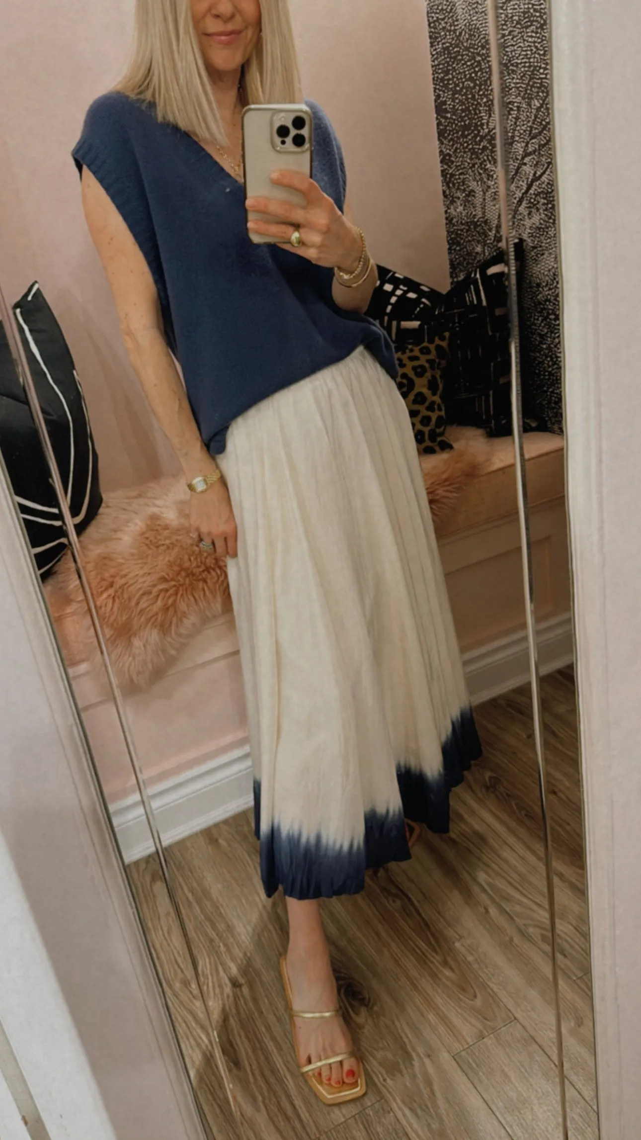 Tie Dye Silk Skirt