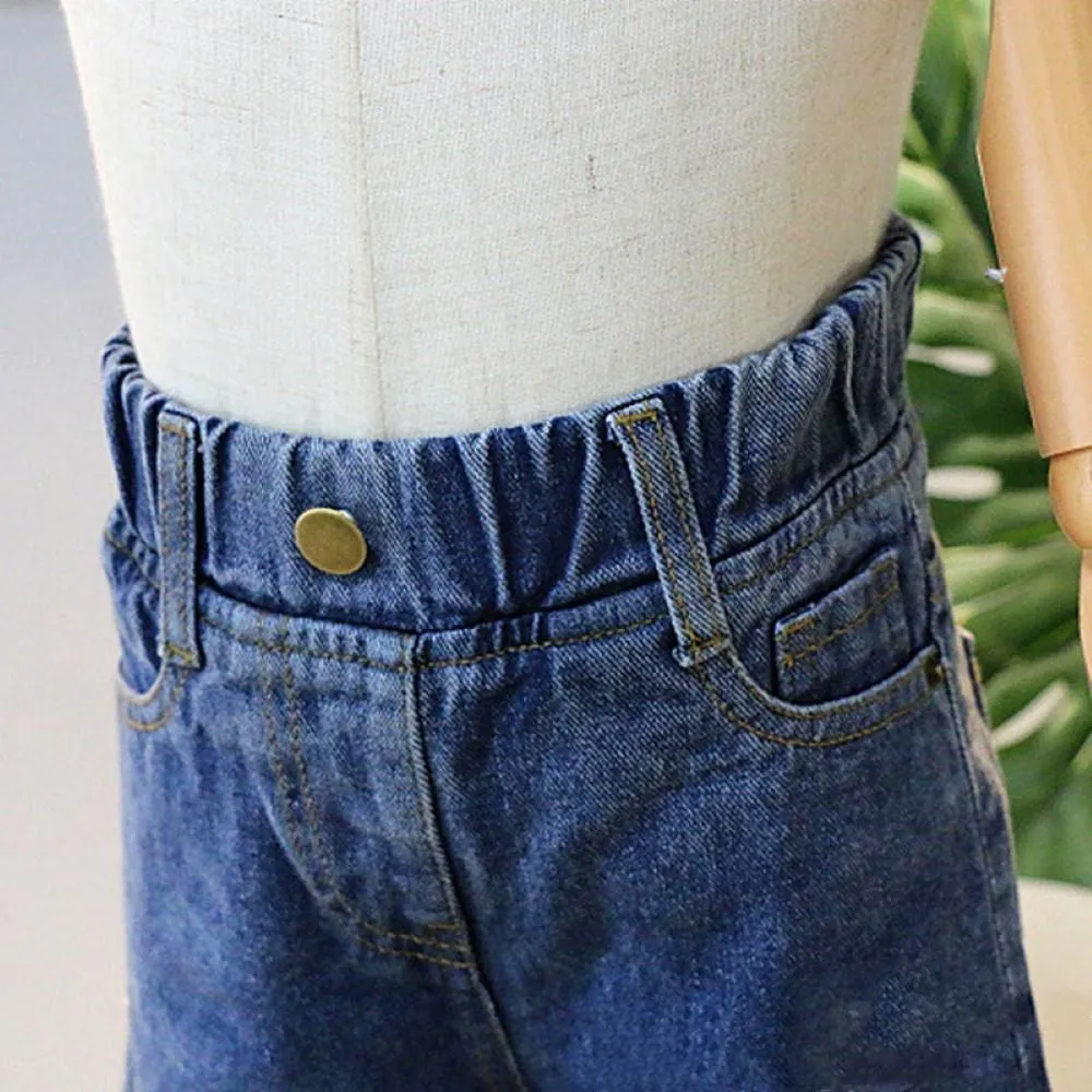 Toddler Girls Leopard Print Padded Flared Jeans Baby Girl Wholesale