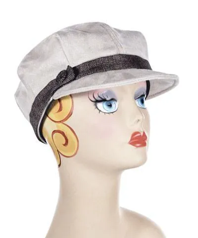 Valerie Cap Style - Faux Suede in Silver