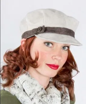 Valerie Cap Style - Faux Suede in Silver