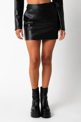 Vegan Leather Mini Skirt
