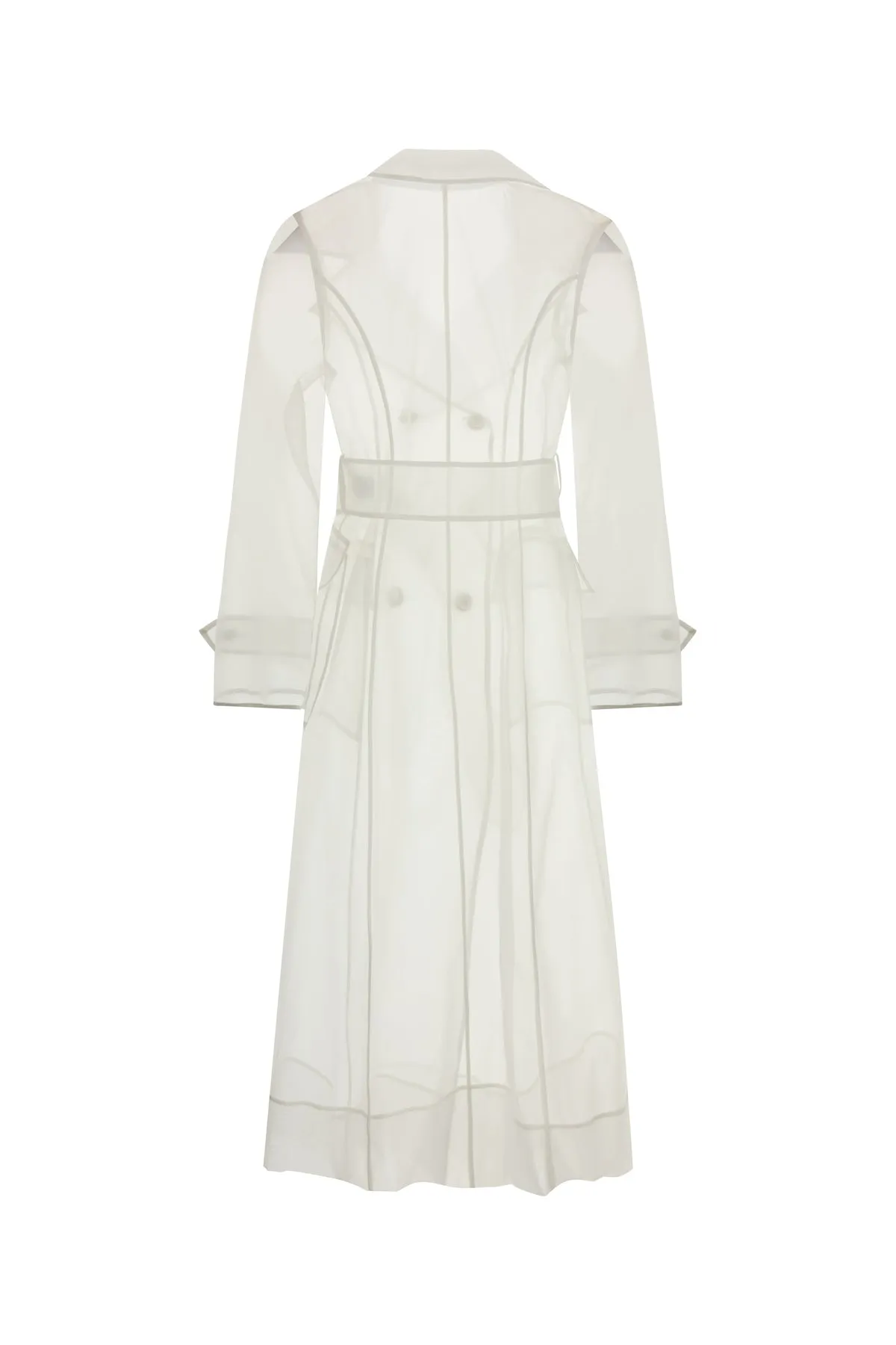 White organza trench coat