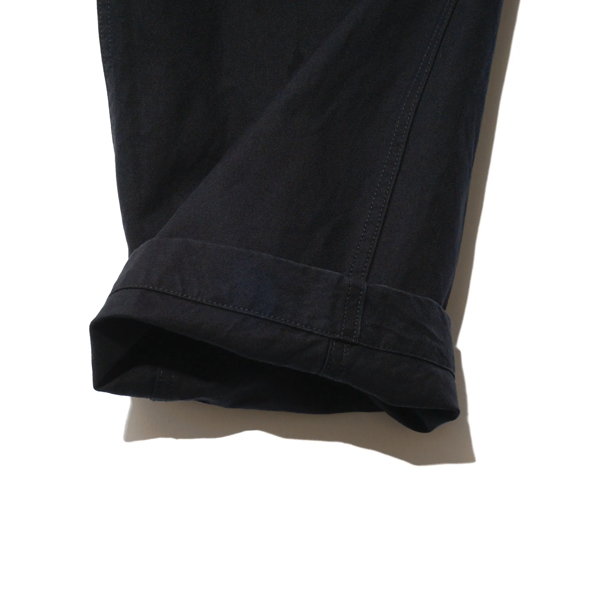 WIDE CHINO PANTS "NAVY"